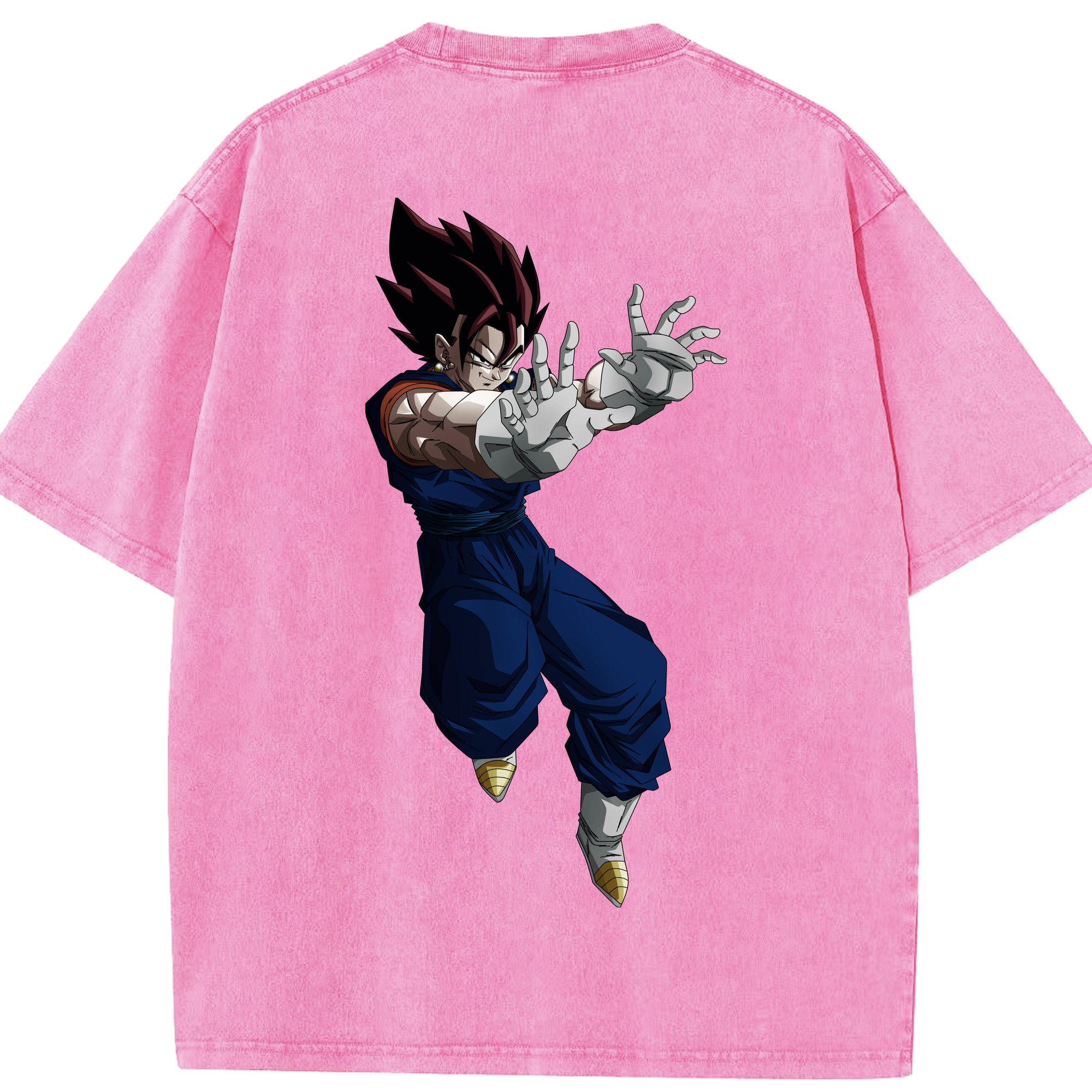 （画像用） ドラゴンボール ベジット DRAGON BALL Vegetto 綿100% ヴィンテージ風 半袖Tシャツ（背面プリント）